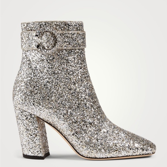 NEW! Jimmy Choo Myan 45mm Glitter Ankle boots - Picture 1 of 12
